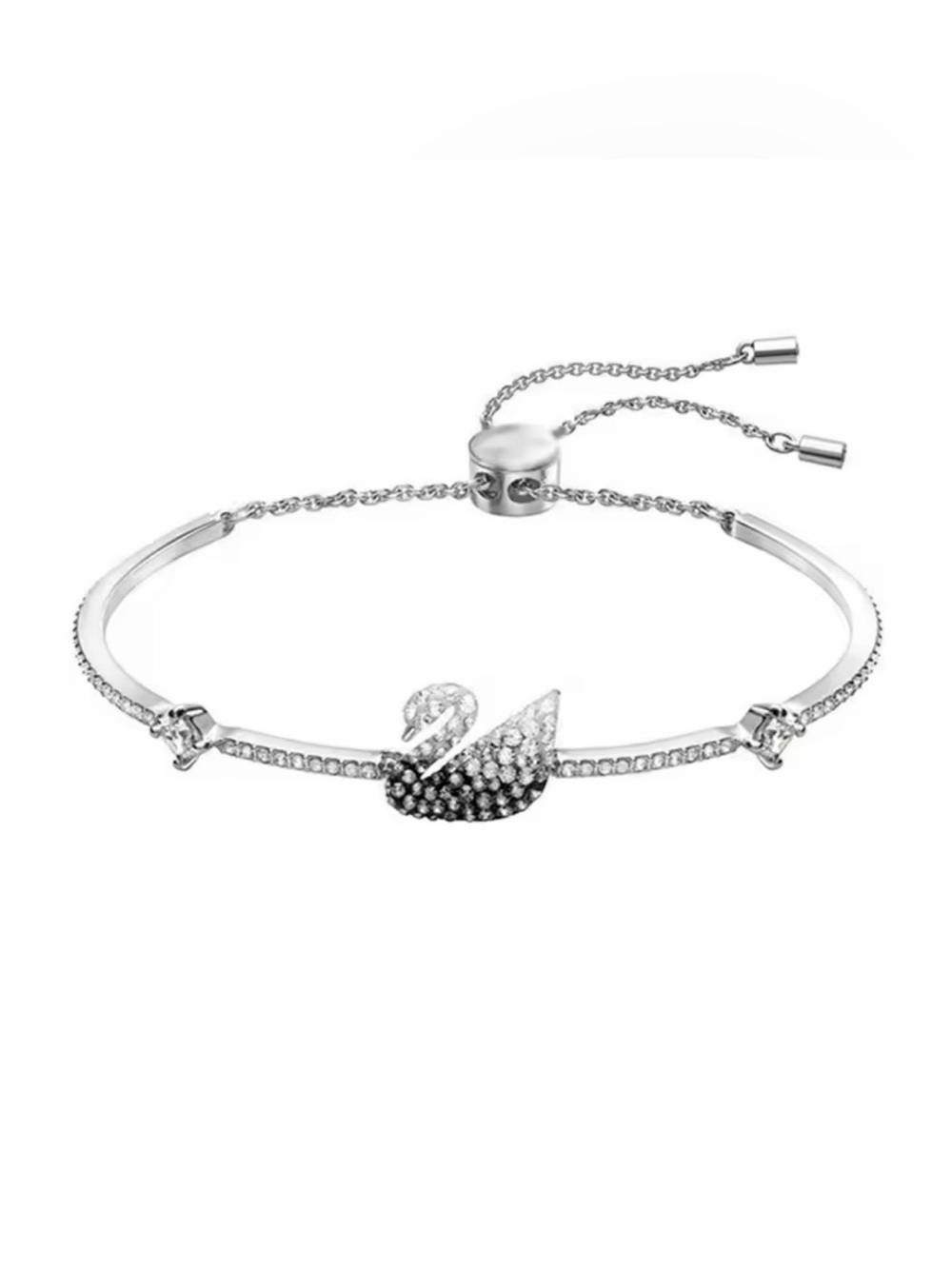 Nordstrom Silver Crystal Swan Slider Bracelet